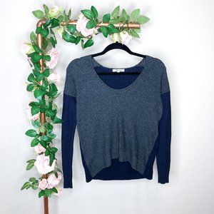 3/$30 Madewell Navy and Grey Cropped Sweater